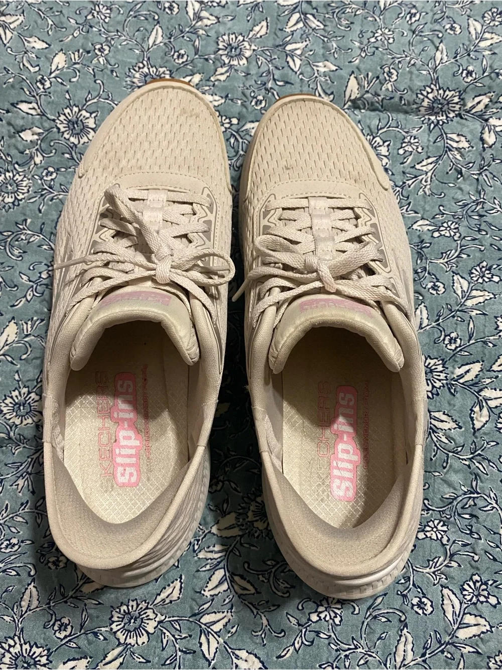 Skechers Slip-In Women's Light Beige Athletic Sneakers 9.5